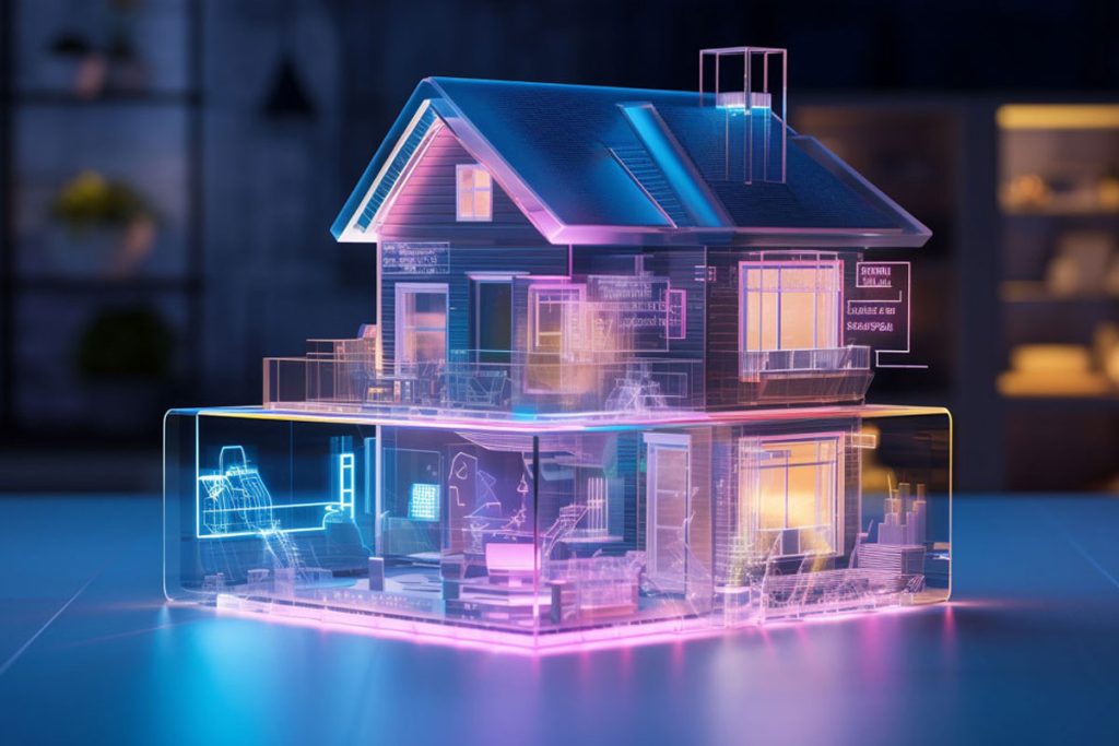 digitale Visualisierung eines Wohnhauses